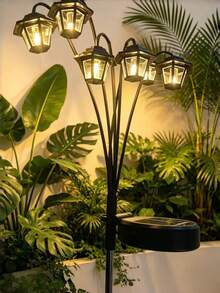 Solar Palace Lantern Light, Waterproof, With Ground Stake Solar Garden Light, Christmas, Halloween, Thanksgiving Outdoor Decoration, Suitable For Yard, Garden, Driveway, Villa, Outdoor Decoration, Autumn Decoration, Outdoor Home Decor - X10-palace Lantern - View 4