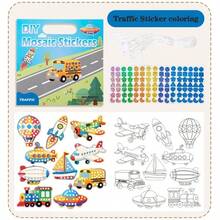 Mosaic Geometric Dot Sticker Gift Box, Supports Sticker Decoration And Free Doodle Dual Play, Multiple Cartoon Templates, Suitable For Children's Hands-On Creative Parent-Child Interactive Puzzle Craft Toy - Multicolor - View 8