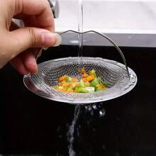 Kitchen Sink Strainer, Stainless Steel Drain Filter, Wide Rim Mesh Debris Catcher, Suitable For Kitchen Drain And Dishwashing Area, Kitchen Supplies, Christmas Home Decor - A - View 7