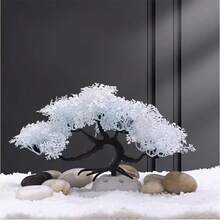 Aquarium Cherry Blossom Tree Ornament, Artificial Snow Scene Tree Decoration, Suitable For Freshwater And Saltwater Fish Tank Background Decoration, Fish Hiding Cave Habitat, 2026 New Model - A - View 7