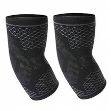1pc Unisex High Elasticity Compression Tennis Elbow Sleeve, Breathable Arm Support Brace, Suitable For Golf Elbow, Multi-Sport Elbow Support, Suitable For Weightlifting, Basketball, Cycling And Gym Fitness - Black - View 9