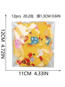 12入可愛黃色小鴨刺繡貼布,創意可愛貼布,可熨燙或縫製,適合DIY裝飾衣物、帽子與背包的刺繡貼布 - 小黃鴨 - 查看 6