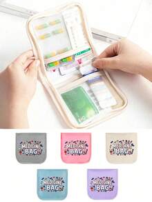 Portable Mini Transparent Pill Box With Medicine Package Pattern, Leak-Proof Multi-Compartment Pill Organizer, Outdoor Travel Pill Box, 3-Compartment Daily Medication Organizer, Compact Pocket Pill Storage Box, Suitable For Storing Vitamins, Daily Medications, Capsules, Tablets And Small Supplements, Practical Travel Essential For Outdoor Camping, Vacation And Business Trips, Gift For Students, Doctors, Family And Friends, Waterproof And Moisture-Proof Pill Box, Easy To Put In Handbag, Backpack And Pocket, Emergency Rescue Pill Box, Back To School, Teacher's Day, Christmas Gift - Multicolor - View 2