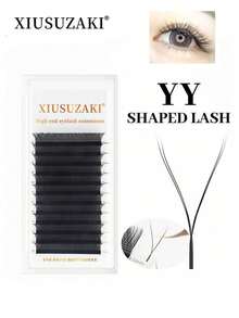 XIUSUZAKI 12排 YY型 C捲度自然預製睫毛簇 手工高品質柔軟輕盈接睫毛 適用於專業睫毛簇、單根睫毛、假睫毛 - C - 查看 3