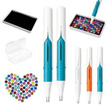 1/2/3 Sets Boîte de Stylo de Peinture de Diamant Automatique, Distribution Automatique de Perles, Rangement Facile, 3 Couleurs Disponibles, Convient aux Débutants, Artisanat DIY pour Adultes, Outils de Peinture de Diamant 5D, Passionnés de Peinture de Diamant, Cadeaux de Noël, Cadeaux d'Halloween - A - Voir 2