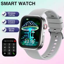 Reloj inteligente deportivo para hombres con correa de silicona 2026, pantalla HD de 2.02 pulgadas, realizar/recibir llamadas, contador de pasos, seguimiento de calorías, múltiples modos deportivos, notificaciones de llamadas y mensajes entrantes, reloj inteligente multifunción, pantalla táctil completa, compatible con Android/teléfono, regalo exquisito - Multicolor - Ver 10