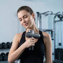 This 5-Speed Adjustable Massage Gun Comes With 4 Replaceable Massage Heads. It's A USB Rechargeable Portable Deep Tissue Impact Muscle Massager, A Lightweight Electric Body Massager Suitable For Gyms, Sports, And Home Use. - Multicolor - View 1