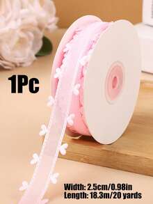 20mm High Quality Heart-Shaped Tulle Ribbon, Mixed Colors, Polyester Material, Suitable For Bows, Hair Accessories, Floral Arrangements And Gift Wrapping, Perfect For Christmas, Wedding, Thanksgiving And Valentine's Day Decorations - Double-sided Heart - View 13