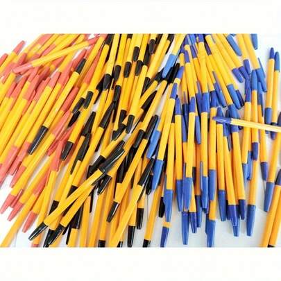 18pcs Orange Original Fine Point Ballpoint Pens, Random Colors, Long-Lasting Ink, Quick-Drying, Easy Multi-Color, Removable Cap, Medium Tip, Smooth Writing, Suitable For Office And School, Suitable For 14+ Years Old, Fine Point Black, Blue, Red, Halloween, Christmas, Thanksgiving
