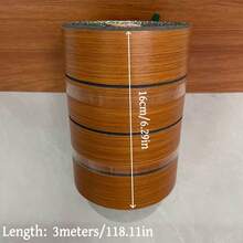 1 捲自黏式內外角裝飾條，可撕貼牆角飾條，牆面邊緣保護，柔性 3D 木紋角板，適用於家具裝飾、椅背飾條 (118.11X3.15 英吋) - B - 查看 3