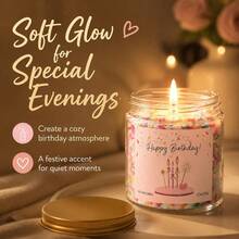 INS Style Colorful Candy Birthday Celebration Scented Candle, Handmade Soy Wax Essential Oil Fragrance, Valentine's Day Birthday Thoughtful Gift, Bedroom Decor - 1PC-cake Cream Scent - View 2