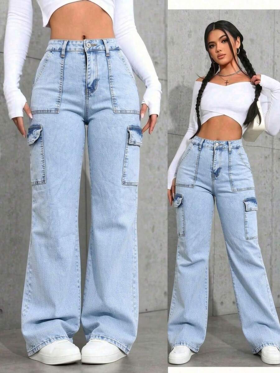 Women Jeans - Light Blue - View 1