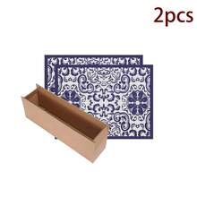 1pc Blue Bohemian Diatomaceous Earth Absorbent Mat, Kitchen Countertop Water-Absorbing Drying Mat, Coffee Machine Mat, Pour-Over Coffee Pot Mat, Dish Draining Mat, Non-Slip Heat-Resistant Kitchen Mat, Dining Table Mat, Breakfast Mat, Washing Machine Mat, Home Kitchen Dining Table Coffee Shop Bar Decor Mat, Holiday Party Housewarming Gift - Multicolor - View 13