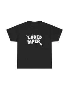 Cotton Short Sleeve T-Shirt LoDeD DiPeR SHiRT - 黑色 - 查看 1
