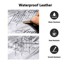 Anime Aesthetic Black & White Angel Leather Mouse Pad, Office Computer Keyboard Desk Decor Mat, Office Accessories, Gaming Carpet - View 5