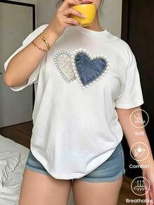 Plus Size T-Shirts - White - View 1