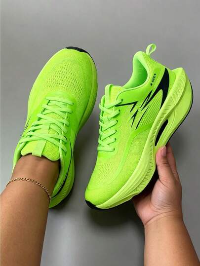 Youth Couple Unisex Outdoor Fitness Jogging Casual Sports Shoes, Multi-Color Contrast 3D Streamlined Design, Breathable Perforated Upper, Flexible Flat Midsole With Deep Textured Non-Slip Wear-Resistant Grip Thick Sole, Comfortable Dry Fit, Suitable For Playground Training, Morning Jogging, Hiking, Campus Commuting, Daily Shopping, Indoor Fitness And Various Light Sports Scenarios, Sizes 36-45