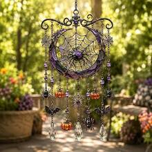 1pc Cute Halloween Pumpkin Wind Chime, Reflective Design With Colorful Light Effects, Suitable For Home, Car And Garden, Easy To Hang, Perfect Halloween Decoration And Gift, Adds Festive Atmosphere - Multiple Styles - View 14