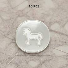 10 PCS 12/15/18/22mm 3D Edge Metal Buttons, High-Stem Buttons For Shirts, Suits, Asymmetrical Sewing, Knit Cardigans - 3D Border Pony - View 19