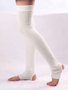Thickened Over-The-Knee Socks, Warm And Comfortable - White - View 2
