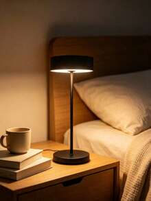 Lampu Meja LED Tahan Air 3 Warna yang Dapat Diredupkan, Lampu Meja Mini Portabel Isi Ulang USB, Lampu Malam untuk Berkemah di Luar Ruangan, Samping Tempat Tidur, Teras, Perjalanan, Dalam/Luar Ruangan - hitam - View 9