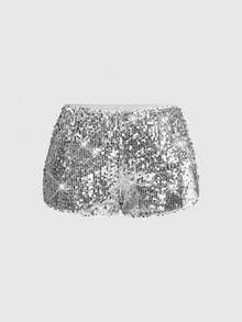 Women Shorts - Silver - View 1