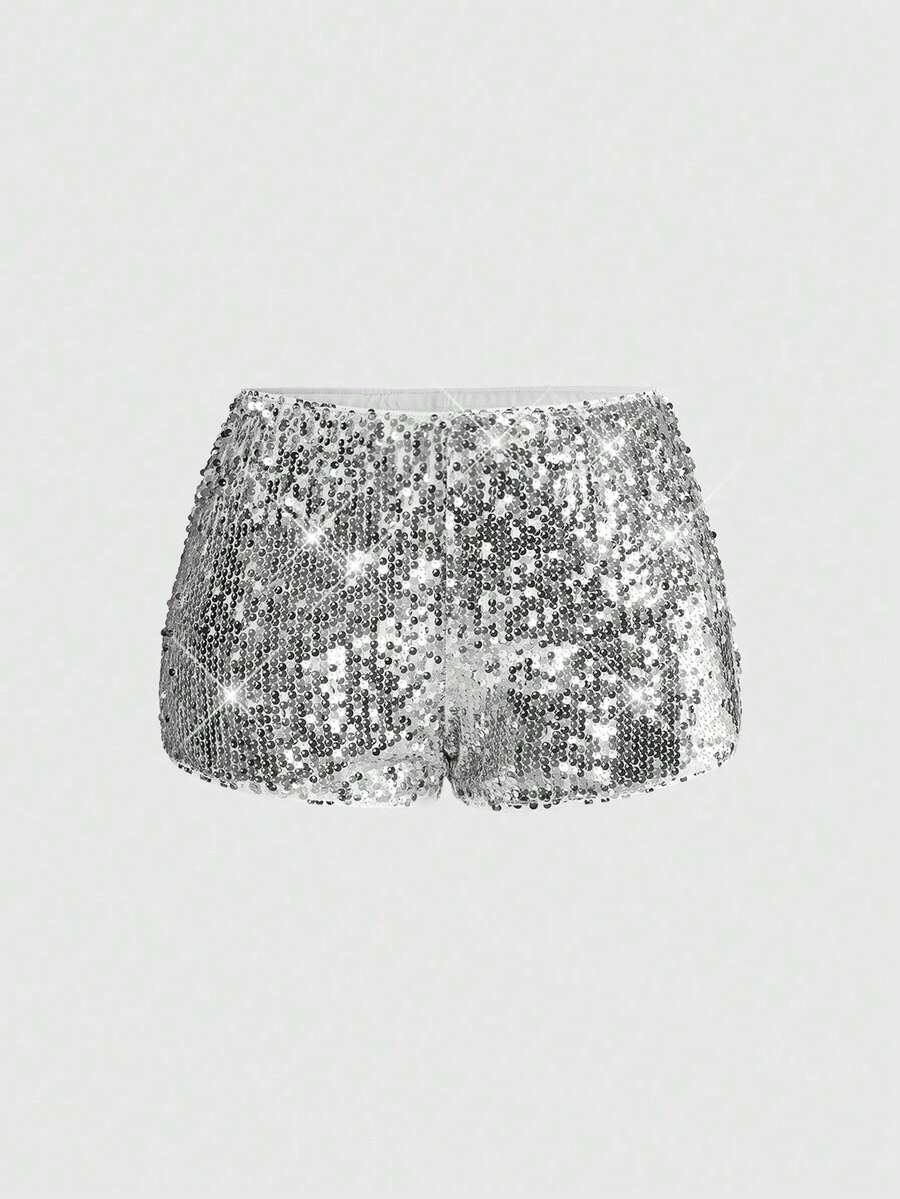 Women Shorts - Silver - View 1