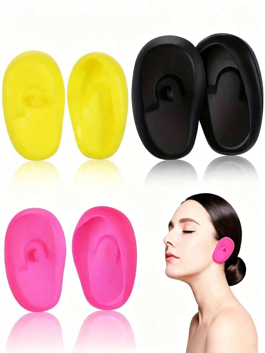 New Reusable Waterproof Ear Covers, Suitable For Hair Dyeing And Washing, Salon And Home Use, Hygienic Hair Dyeing Ear Protectors, Hair Care Accessories - Multicolor - View 1