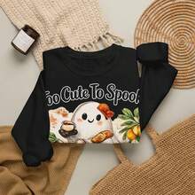 Too Cute To Spook Sweatshirt | Little Italian Ghost | Halloween Vespa Sweater - 樣式1 - 查看 9