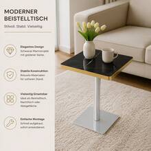 Dining Table Black Made Of Wood For Dining Room And Kitchen - 黑色 - 查看 5