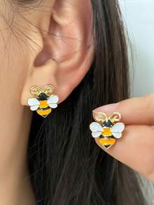 1 Pair Cute Stud Earrings For Women, Wedding Engagement Party Jewelry, Valentine's Day Gift - 1# - View 6