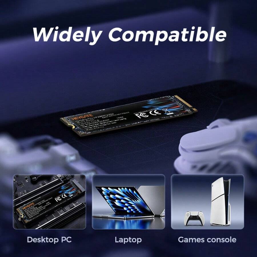 HEYGATE PCIe 3.0 M.2 SSD, 256GB/512GB, NVMe 2280 Interface, PCIe 3.0 X4 SSD, Fast Transfer Speed, Strong Compatibility, Smooth M.2 SSD, Suitable For Desktop, Laptop And More - View 1