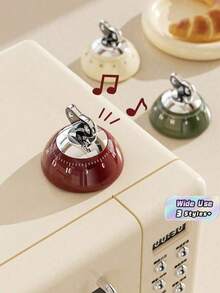 Kitchen Timer, Refrigerator Timer Reminder, Mechanical Spring-Driven Magnetic Timer, Battery-Free, Back To School Stationery Value Set - Multicolor - View 2