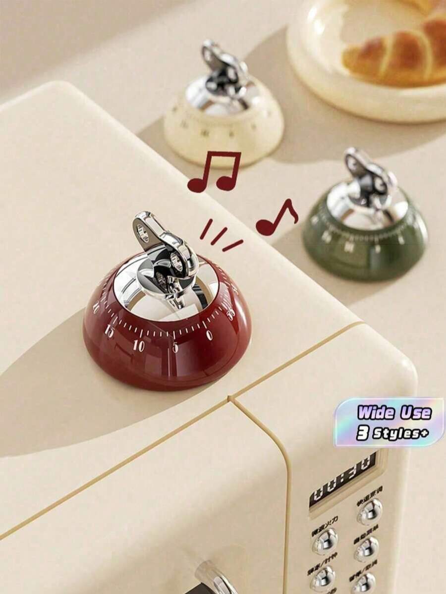 Kitchen Timer, Refrigerator Timer Reminder, Mechanical Spring-Driven Magnetic Timer, Battery-Free, Back To School Stationery Value Set