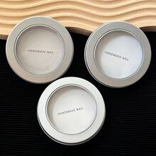 1PC/3PCS Exquisite Round Press On Nail Storage Display Box With Clear Window And Metal Iron Case, For Salon, Handmade Nails, Gift Packaging, And Travel - Silver - View 9