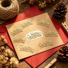 100pcs Merry Christmas Gold Sequin Confetti, Christmas Party Table Decoration - Multicolor - View 2