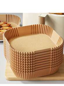 200PCS/100PCS/50PCS Disposable Air Fryer Liners, Square & Round Air Fryer Basket Baking Paper Trays, Non-Stick Oil-Resistant High Temperature Resistant Baking Paper, Absorbs Grease, Double-Sided Silicone Waterproof Oil-Proof Leak-Proof, Extra Tall Thick High Edge Design Prevents Splatter & Leaks, No Cleaning Needed, Throw Away After Use, Heat Resistant, Suitable For Multiple Cookware, Air Fryer/Oven/Steamer/Microwave Accessories, Easy Clean Pot Basket - Multicolor - View 7