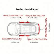 4pcs Car Interior Stickers Sports Car Door Sill Protector Laser Welcome Light Pedal Universal Laser Door Sill Strip - A-laser - View 10
