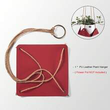PU Leather Plant Hanger, Pack Of 1, Indoor Outdoor Home Decor Hanging Planter Holder, No Flower Pot & Plant Included - Plant Hanger - View 13
