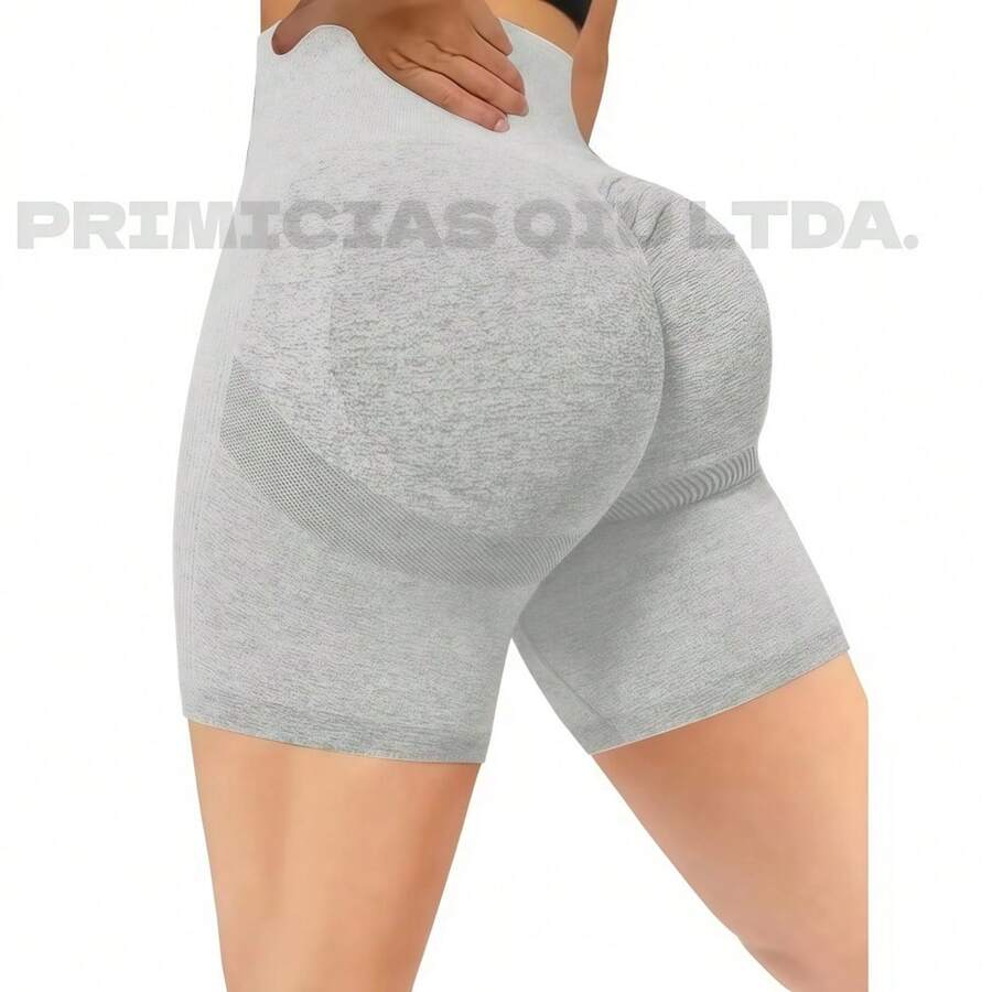 Short Esportivo Levanta Bumbum Cintura Alta Sem Costura Valorize o Corpo Com Conforto - D.K.L