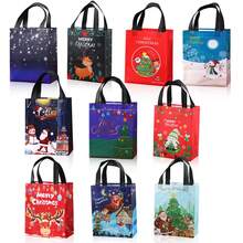 18 Pack Christmas Gift Bags With Handles, 20 X 25 X 10 Cm Holiday Gift Tote Bags, 6 Assorted Santa Snowman Reindeer Christmas Tree Designs For Xmas Presents, Gift Wrapping And Party Supplies - Multicolor - View 12
