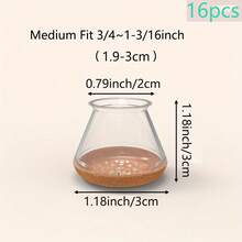 4/8/16/24pcs Non-Slip Transparent Felt Chair Leg Caps, Large Round Chair Foot Pads, Chair Leg Pads, Chair Pads, Restaurant, Hotel, Cafe Chair Quiet Accessories, Floor Protection - White - View 8