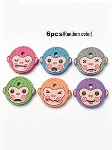 1/3/6pcs Fun ID Colorful Pvc Monkey Key Covers - Soft Key Caps For Easy Key Sorting At Home - Ideal For Family & Friends, Perfect Stocking Stuffer Gift - View 7