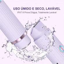 Depilador Eletrico Feminino Recarregável Removedor De Pelos Navalha Dupla Techo pro - Visão 5