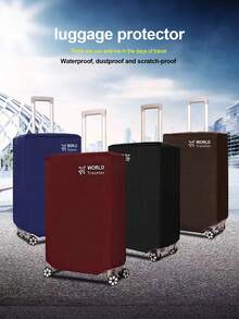 1PC Luggage Protector Trolley Cover, Traveler Durable Luggage Dust Cover-Elastic, Scratch Resistant Luggage Protector, Perfect Travel Accessory - Multicolor - View 2