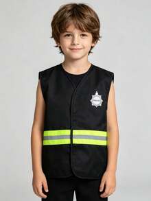 2pcs Role Play Cosplay Costume Firefighter Police Engineer Vest - Multicolor - View 8