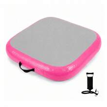 Aufblasbare Turnmatte mit Air Roller und Fass, ideal für Rückwärtssaltos, Yoga und Cheerleading zu Hause, inklusive Pumpe - Pink - Übersicht 2
