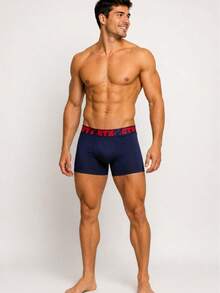 KIT 10 Cuecas Boxer em Poliéster Liso Box Masculina Adulta  Qualidade Premium - Cores Variadas - Visão 8