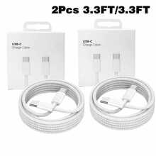 PD 60W Dual USB-C Fast Charging Cable, Compatible With IPhone 16/15 PRO Max/15 Plus And POCO Type-C To Type-C Fast Charging, Braided Data Cable, With Packaging Box, 1pc/2pcs, Halloween Gifts, Christmas Gifts - Light Grey - View 14