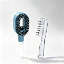 2pcs/Hair Styling Set - 2-In-1 Spray Comb With Water Tank, For Moisturizing And Exfoliating, Fine Mist Spray Design, Easy Hair Care With Crystal Plastic Transparent Liquid Guide Comb, Hair Oil Massage Comb, Wide Tooth Comb - Multicolor - View 15